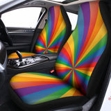 LGBT Pride Rainbow Rays Print Universal Fit Car Seat Covers 102422