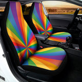 LGBT Pride Rainbow Rays Print Universal Fit Car Seat Covers 102422