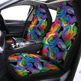 LGBT Pride Rainbow Roses Pattern Print Universal Fit Car Seat Covers 102422