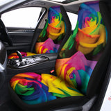 LGBT Pride Rainbow Roses Print Universal Fit Car Seat Covers 102422