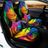LGBT Pride Rainbow Roses Print Universal Fit Car Seat Covers 102422