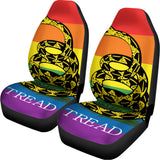 LGBT Rainbow Gadsden Flag Print Universal Fit Car Seat Covers 102422