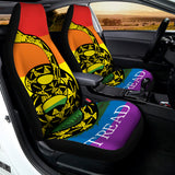 LGBT Rainbow Gadsden Flag Print Universal Fit Car Seat Covers 102422