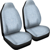 Light Blue Denim Jeans Print Universal Fit Car Seat Covers 102422