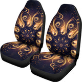 Light Fractal Print Universal Fit Car Seat Covers 102422