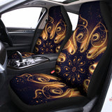 Light Fractal Print Universal Fit Car Seat Covers 102422