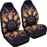 Light Fractal Print Universal Fit Car Seat Covers 102422