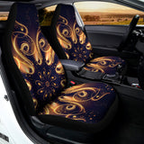 Light Fractal Print Universal Fit Car Seat Covers 102422
