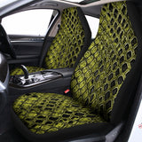 Lime Green And Black Snakeskin Print Universal Fit Car Seat Covers 102422