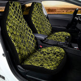 Lime Green And Black Snakeskin Print Universal Fit Car Seat Covers 102422