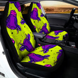 Lime Green And Purple Cow Pattern Print Universal Fit Car Seat Covers 102422