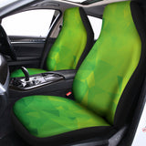 Lime Green Polygonal Geometric Print Universal Fit Car Seat Covers 102422