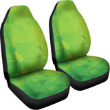 Lime Green Polygonal Geometric Print Universal Fit Car Seat Covers 102422