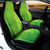Lime Green Polygonal Geometric Print Universal Fit Car Seat Covers 102422