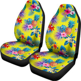 Lime Hawaiian Pineapple Pattern Print Universal Fit Car Seat Covers 102422