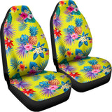 Lime Hawaiian Pineapple Pattern Print Universal Fit Car Seat Covers 102422