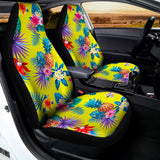 Lime Hawaiian Pineapple Pattern Print Universal Fit Car Seat Covers 102422