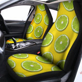 Lime Slices Pattern Print Universal Fit Car Seat Covers 102422