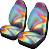 Liquid Holographic Trippy Print Universal Fit Car Seat Covers 102422