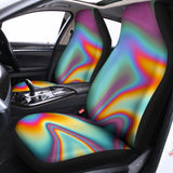 Liquid Holographic Trippy Print Universal Fit Car Seat Covers 102422
