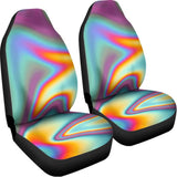 Liquid Holographic Trippy Print Universal Fit Car Seat Covers 102422