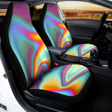 Liquid Holographic Trippy Print Universal Fit Car Seat Covers 102422