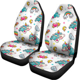 Little Girly Unicorn Pattern Print Universal Fit Car Seat Covers 102422