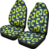Little Green Dinosaur Pattern Print Universal Fit Car Seat Covers 102422