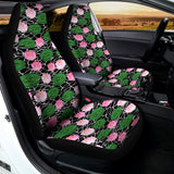 Lotus Flower And Leaf Pattern Print Universal Fit Car Seat Covers 102422