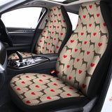 Love Dobermann Pattern Print Universal Fit Car Seat Covers 102422