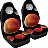 Lunar Eclipse Cycle Print Universal Fit Car Seat Covers 102422