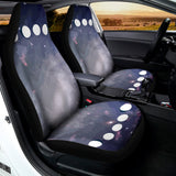 Lunar Phase Cycle Print Universal Fit Car Seat Covers 102422