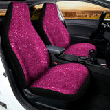 Magenta Pink (NOT Real) Glitter Print Universal Fit Car Seat Covers 102422