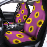 Magenta Pink Sunflower Pattern Print Universal Fit Car Seat Covers 102422