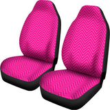 Magenta Pink Zigzag Pattern Print Universal Fit Car Seat Covers 102422