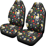 Magic Floral Unicorn Pattern Print Universal Fit Car Seat Covers 102422