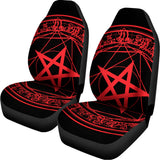 Magic Pentagram Symbol Print Universal Fit Car Seat Covers 102422