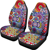 Mandala Tile Bohemian Pattern Print Universal Fit Car Seat Covers 102422
