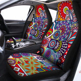 Mandala Tile Bohemian Pattern Print Universal Fit Car Seat Covers 102422