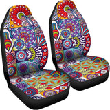 Mandala Tile Bohemian Pattern Print Universal Fit Car Seat Covers 102422