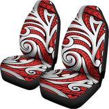 Maori Kowhaiwhai Tribal Polynesian Print Universal Fit Car Seat Covers 102422