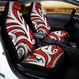 Maori Kowhaiwhai Tribal Polynesian Print Universal Fit Car Seat Covers 102422
