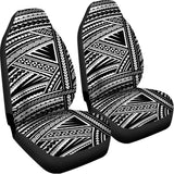Maori Polynesian Tribal Tattoo Print Universal Fit Car Seat Covers 102422