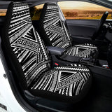 Maori Polynesian Tribal Tattoo Print Universal Fit Car Seat Covers 102422