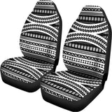 Maori Tattoo Polynesian Tribal Print Universal Fit Car Seat Covers 102422