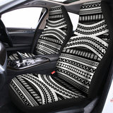 Maori Tattoo Polynesian Tribal Print Universal Fit Car Seat Covers 102422