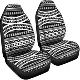 Maori Tattoo Polynesian Tribal Print Universal Fit Car Seat Covers 102422