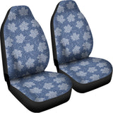 Maple Leaf Denim Jeans Pattern Print Universal Fit Car Seat Covers 102422