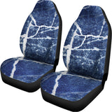 Marble Denim Jeans Pattern Print Universal Fit Car Seat Covers 102422