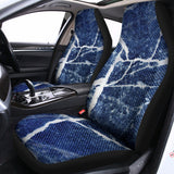Marble Denim Jeans Pattern Print Universal Fit Car Seat Covers 102422